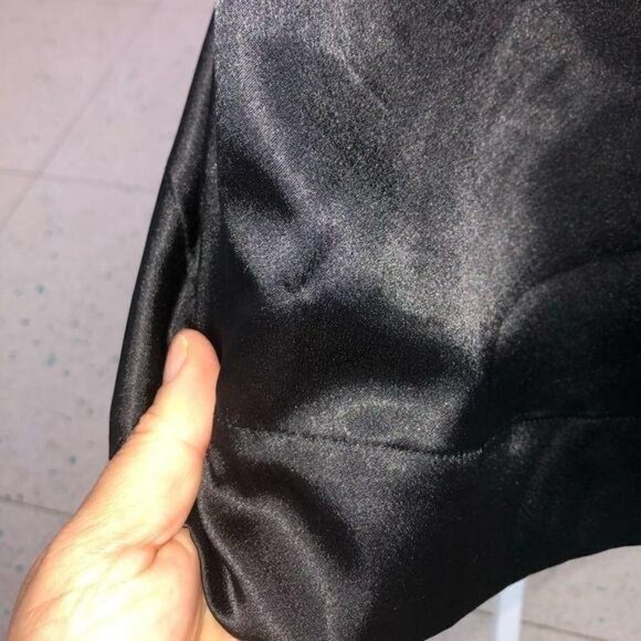 Victoria’s Secret Short Robe Womens Large L Black Three Quarter Sleeves Belt - Picture 9 of 10